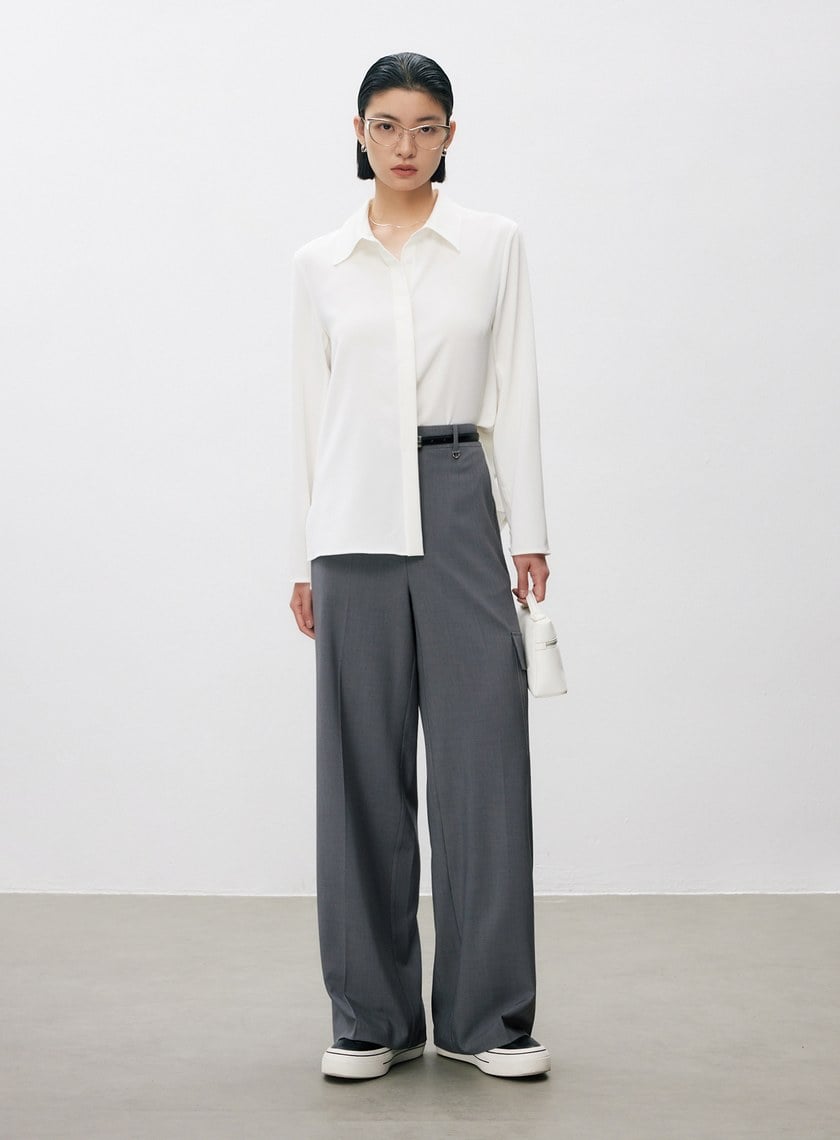 極簡垂感H型襯衫