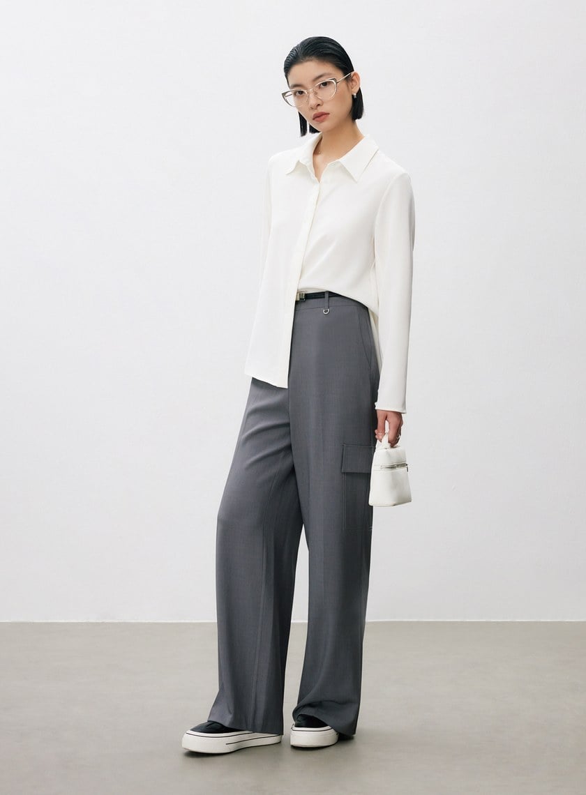 極簡垂感H型襯衫