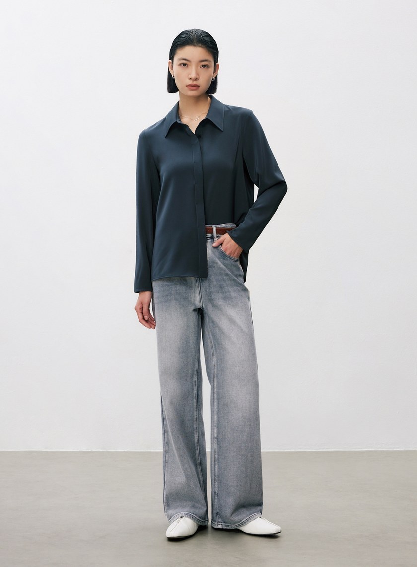 極簡垂感H型襯衫