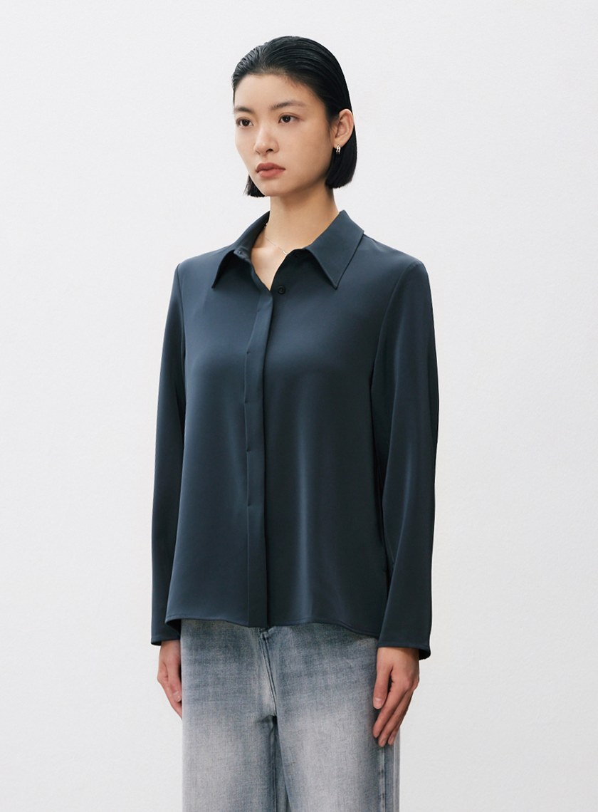 極簡垂感H型襯衫