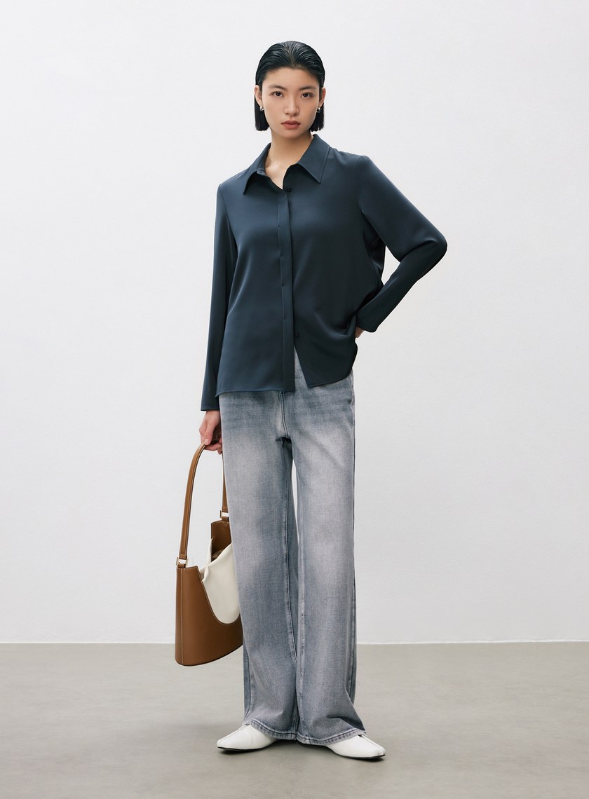 極簡垂感H型襯衫