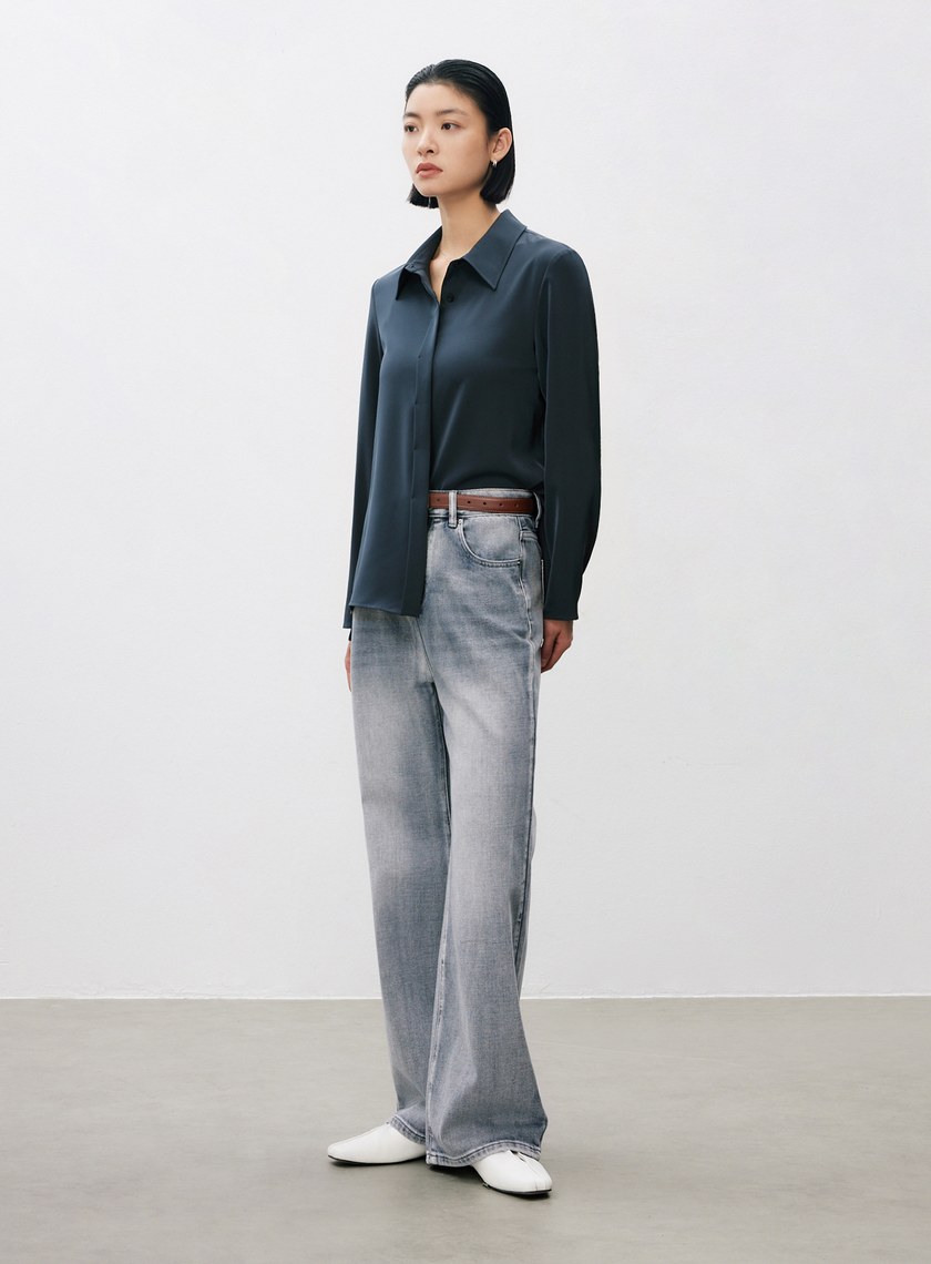 極簡垂感H型襯衫