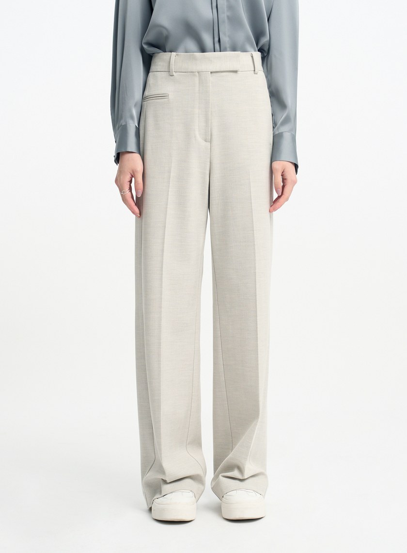 經典人字紋落地寬褲