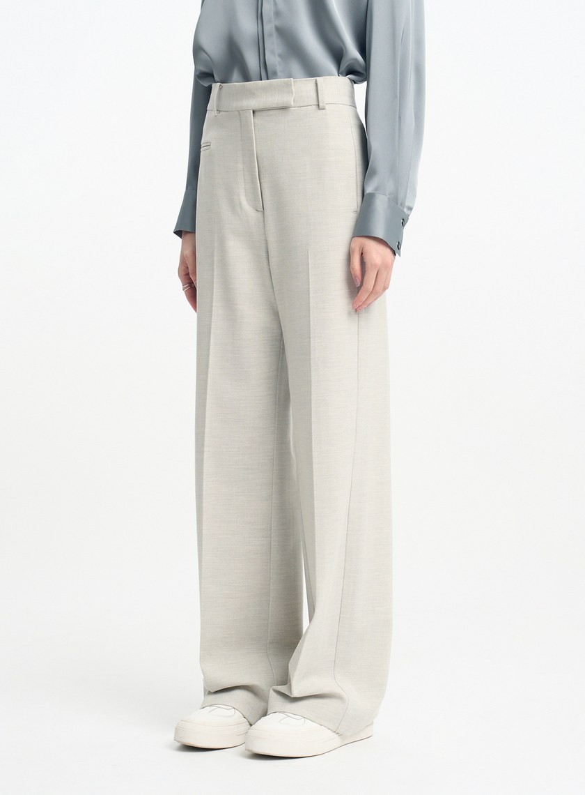 經典人字紋落地寬褲