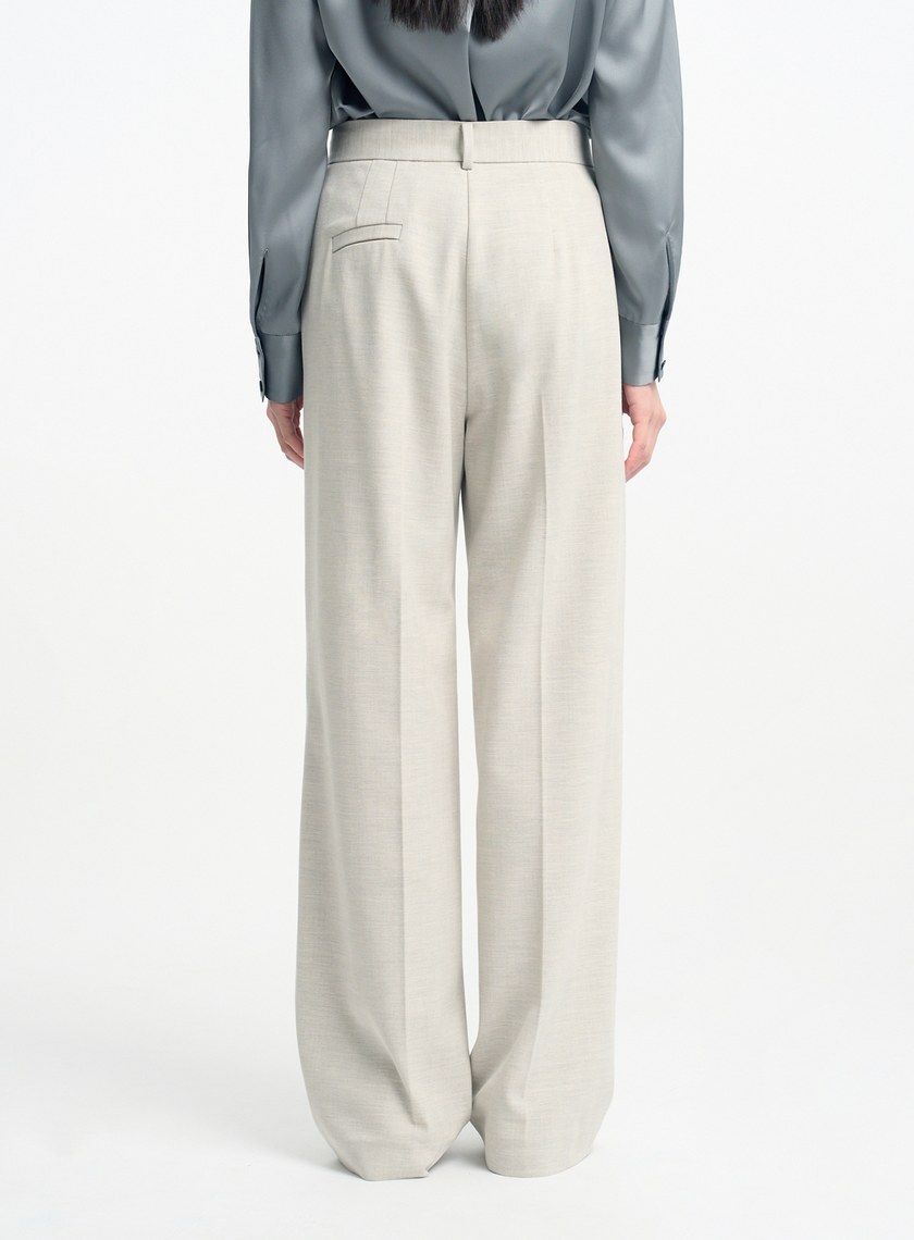 經典人字紋落地寬褲