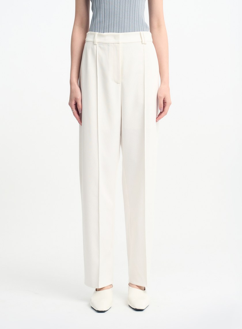 率性無側縫天絲羊毛九分褲