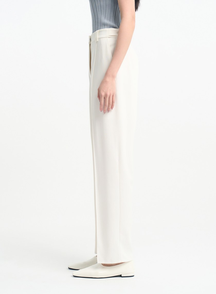 率性無側縫天絲羊毛九分褲