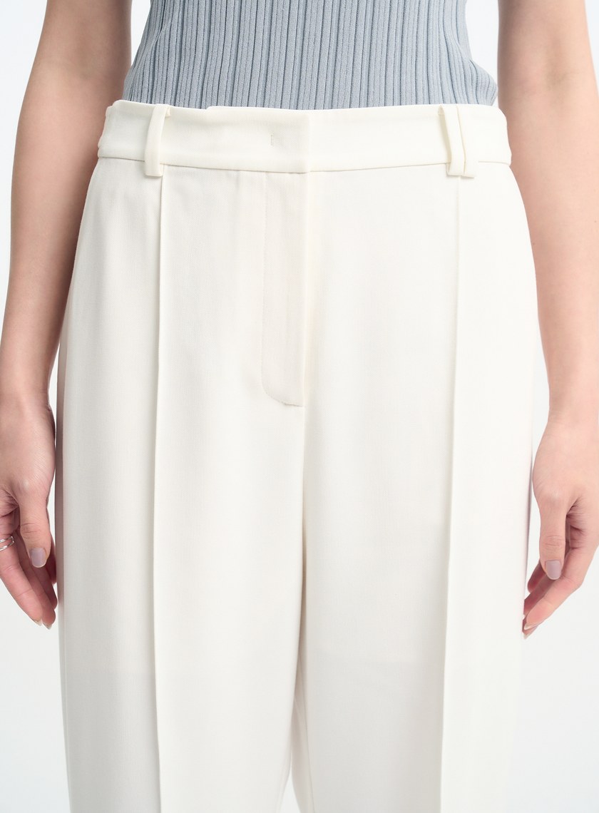 率性無側縫天絲羊毛九分褲