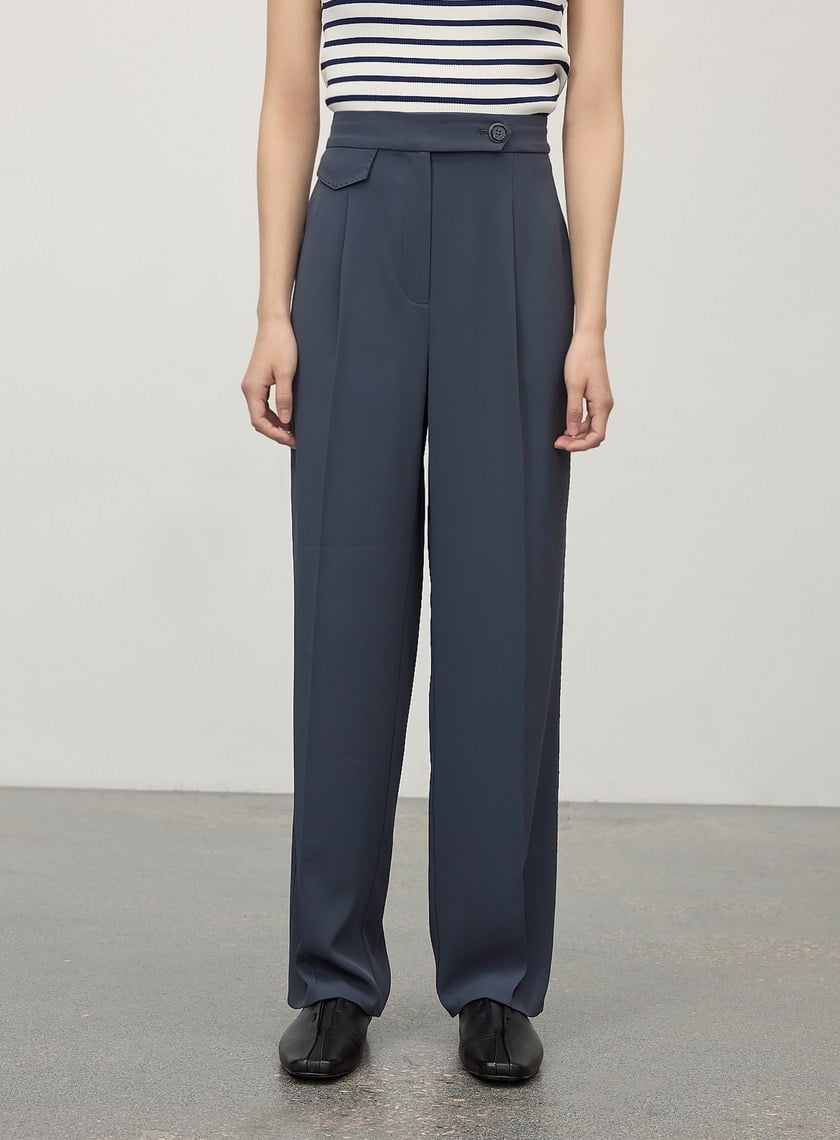 高級垂感拱針錐形西裝褲