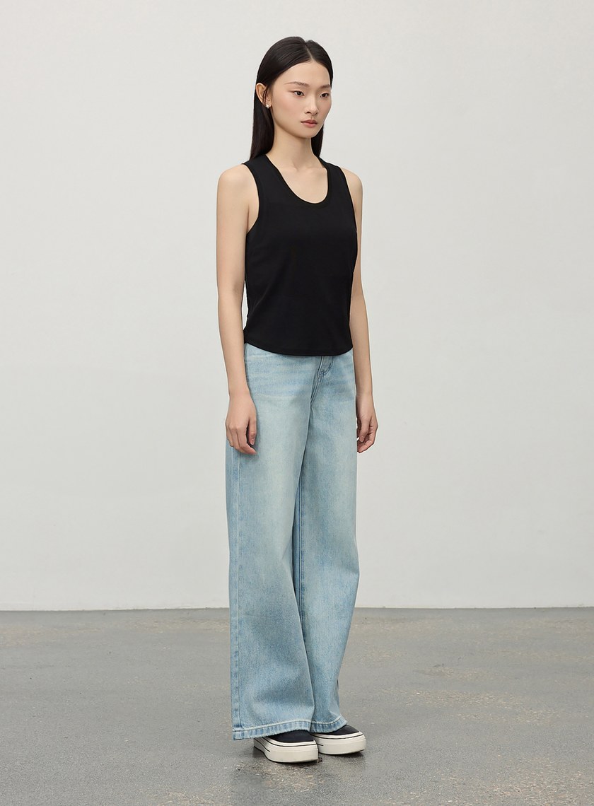 慵懶感微透天絲背心