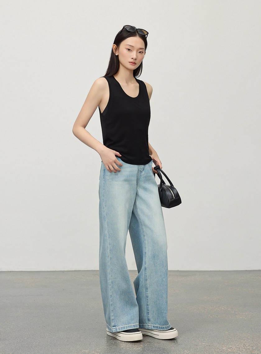 慵懶感微透天絲背心