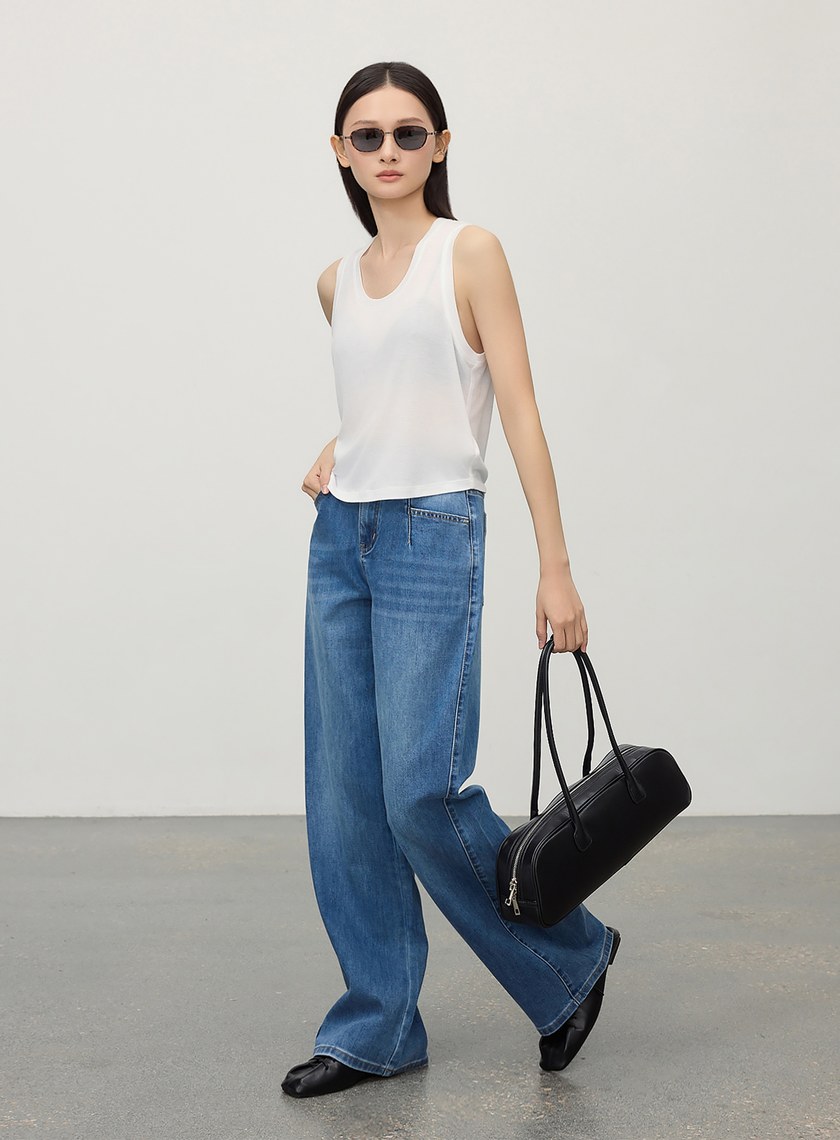 慵懶感微透天絲背心