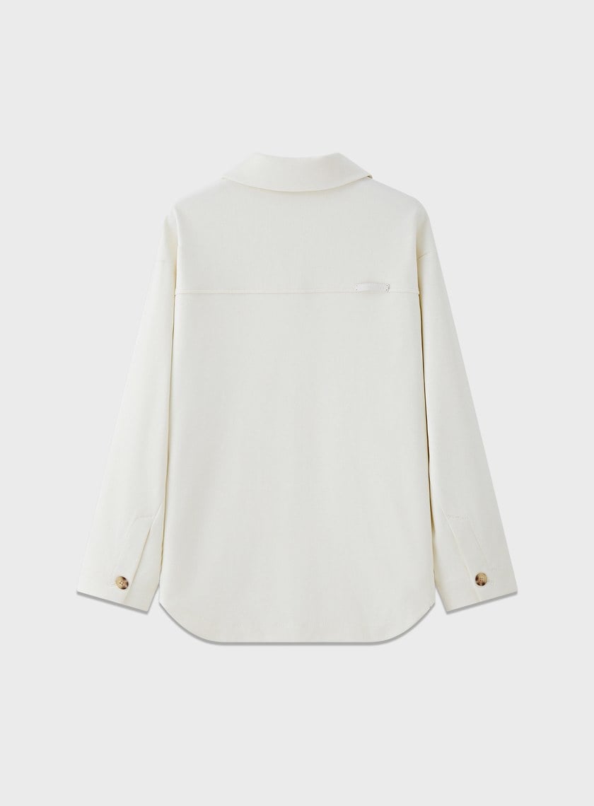 經典人字紋寬鬆休閒感襯衫