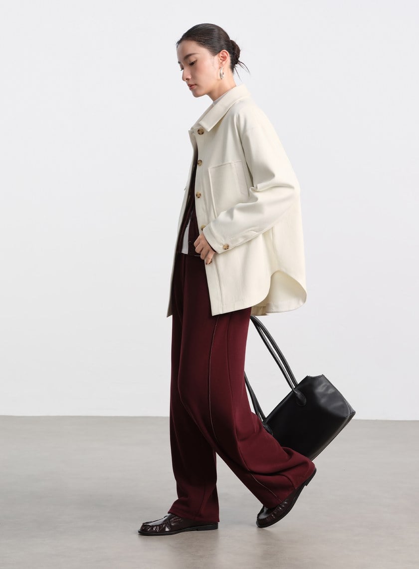 經典人字紋寬鬆休閒感襯衫