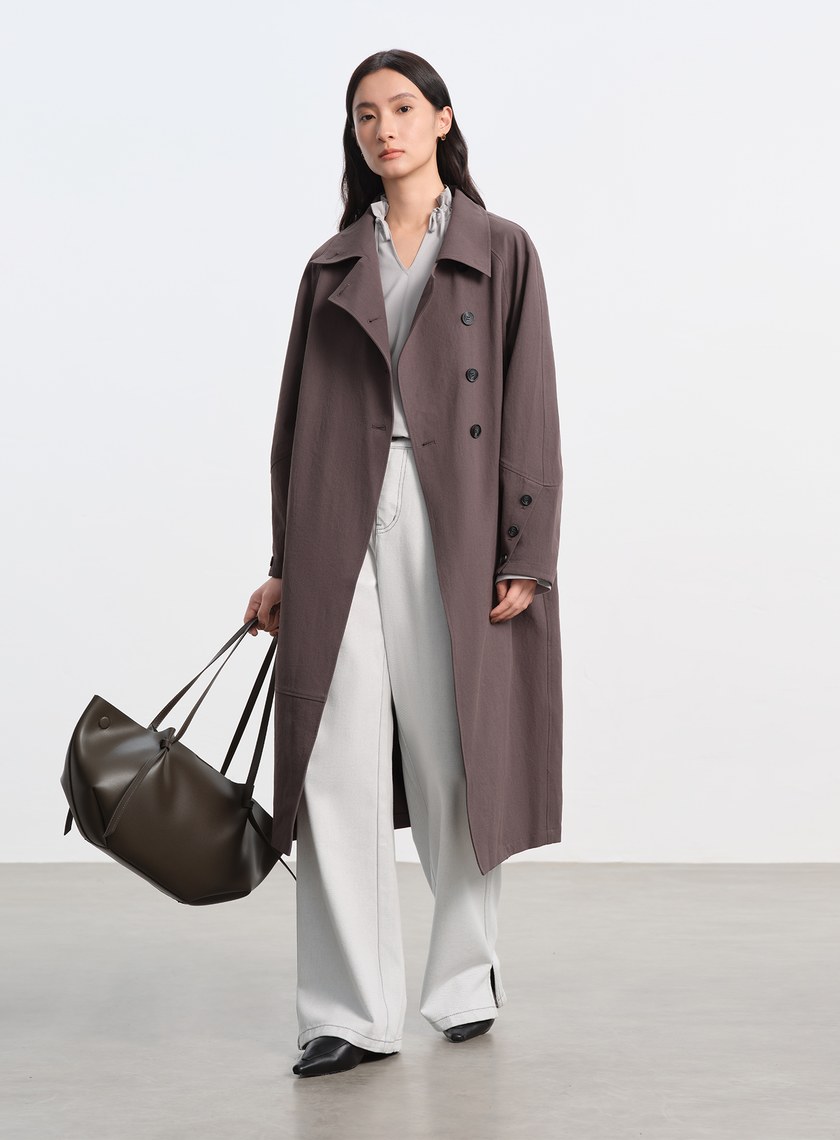 天絲荷葉領襯衫