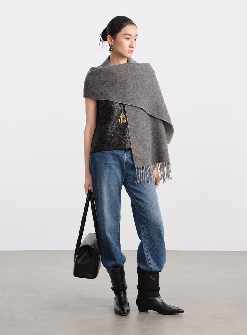 微光立體亮片背心