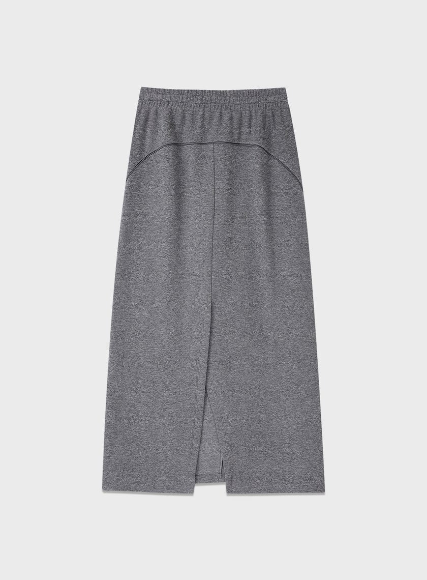 特殊紋理後開衩休閒半裙