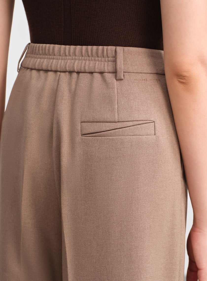 經典剪接造型寬褲