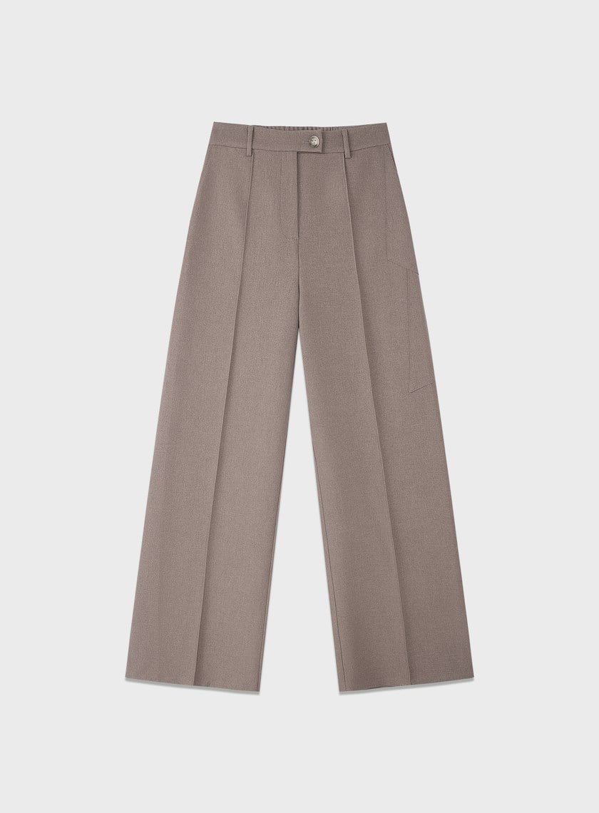 經典剪接造型寬褲