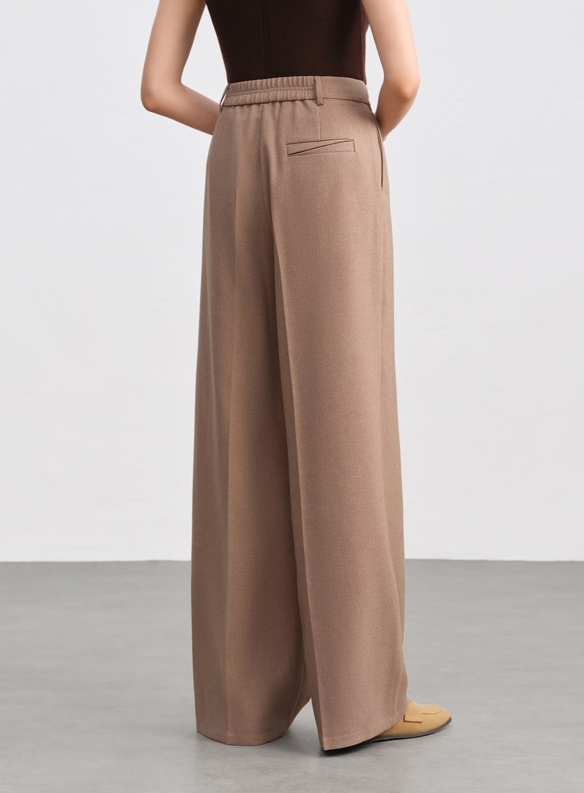 經典剪接造型寬褲