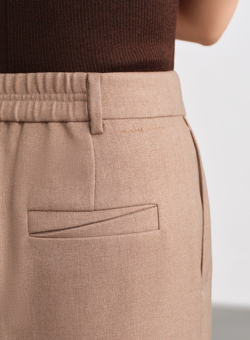 經典剪接造型寬褲