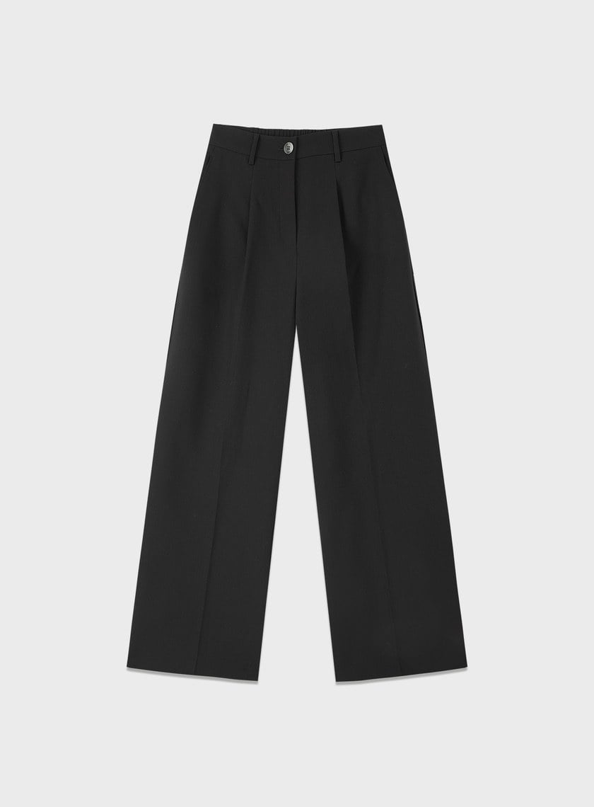 側身拼接西裝寬褲