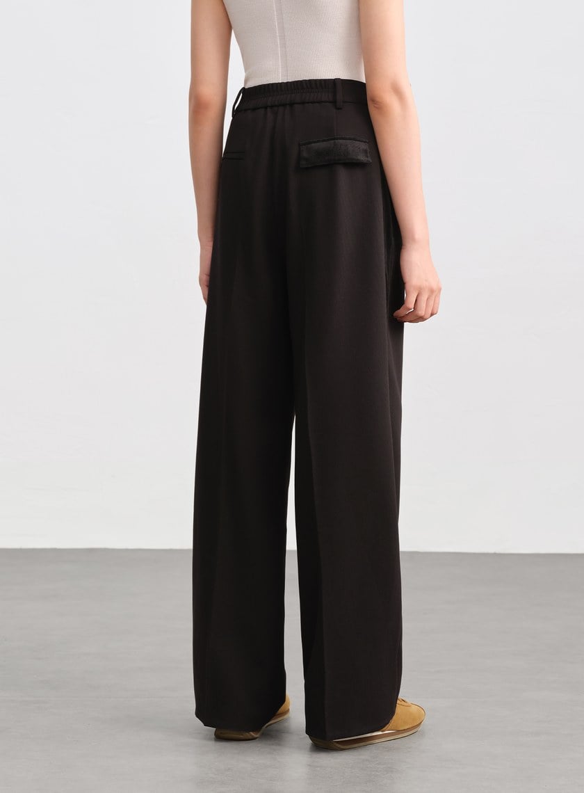 側身拼接西裝寬褲