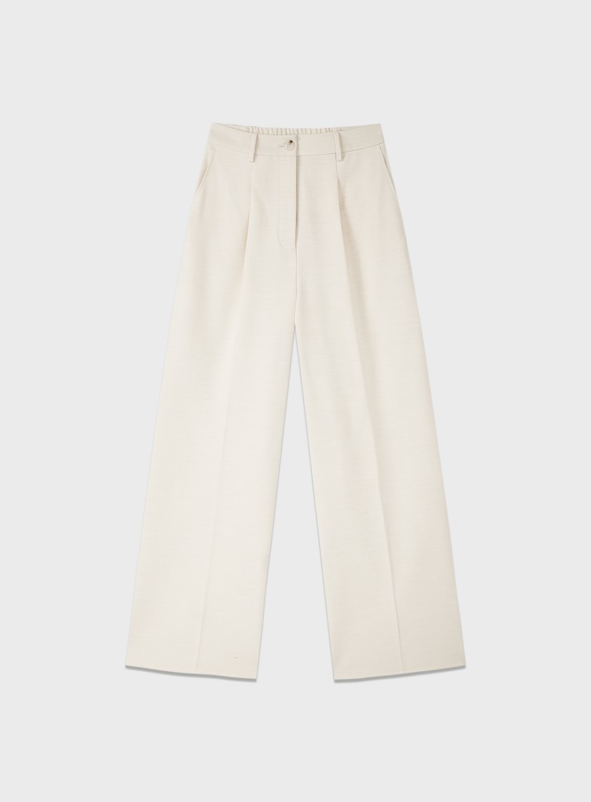 側身拼接西裝寬褲