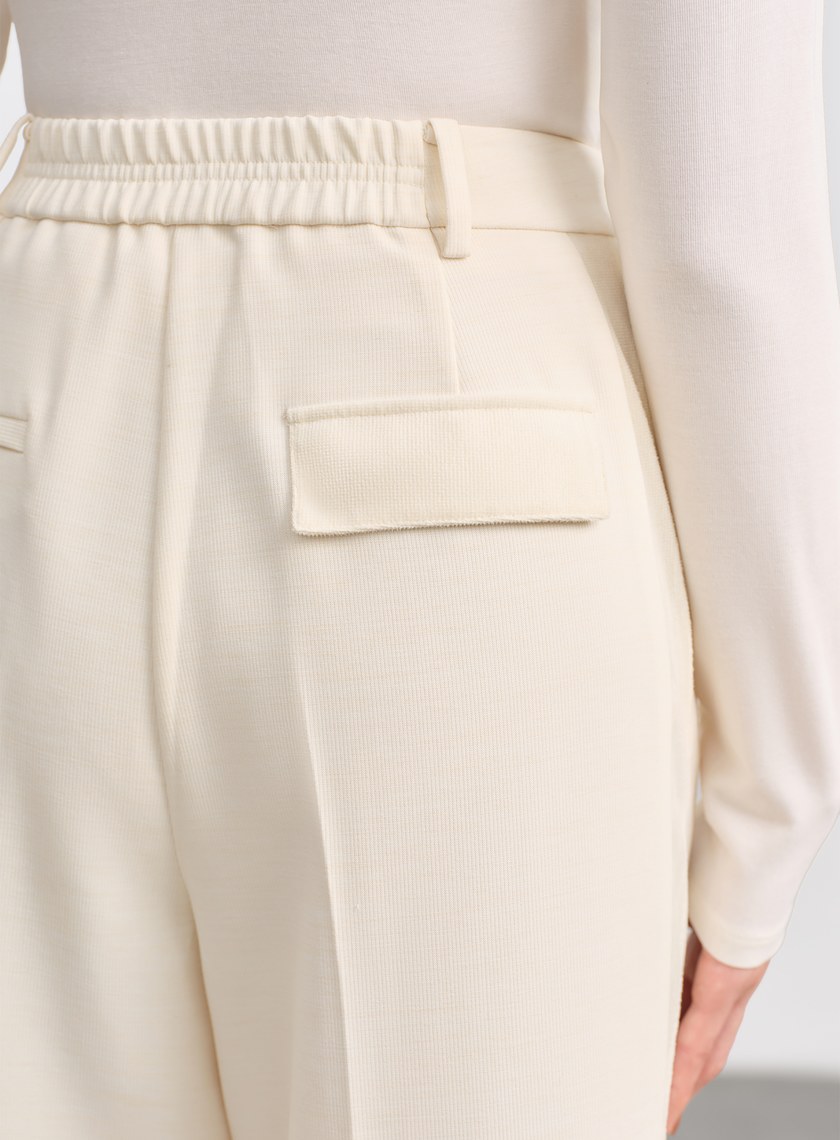 側身拼接西裝寬褲