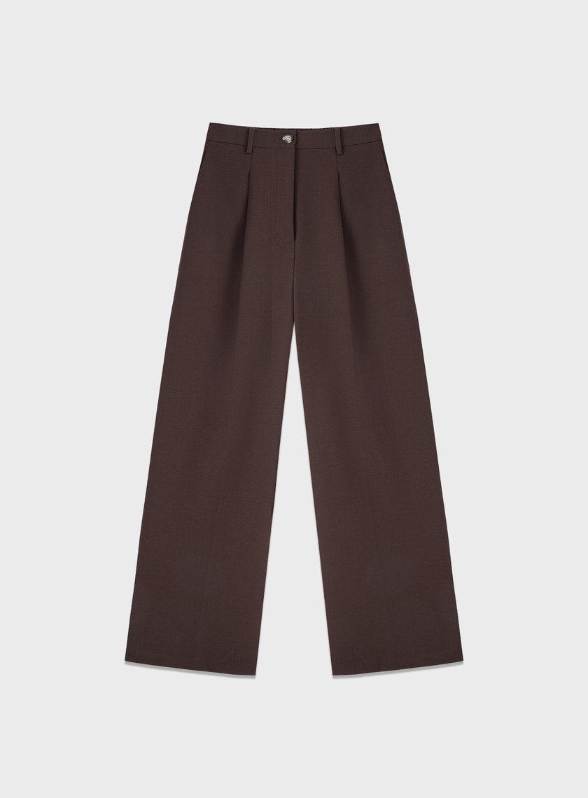 側身拼接西裝寬褲