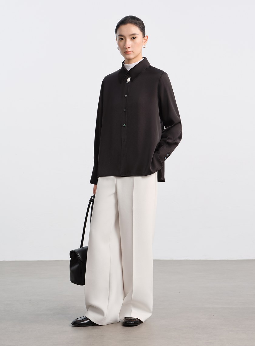 挺廓感高腰西裝寬褲