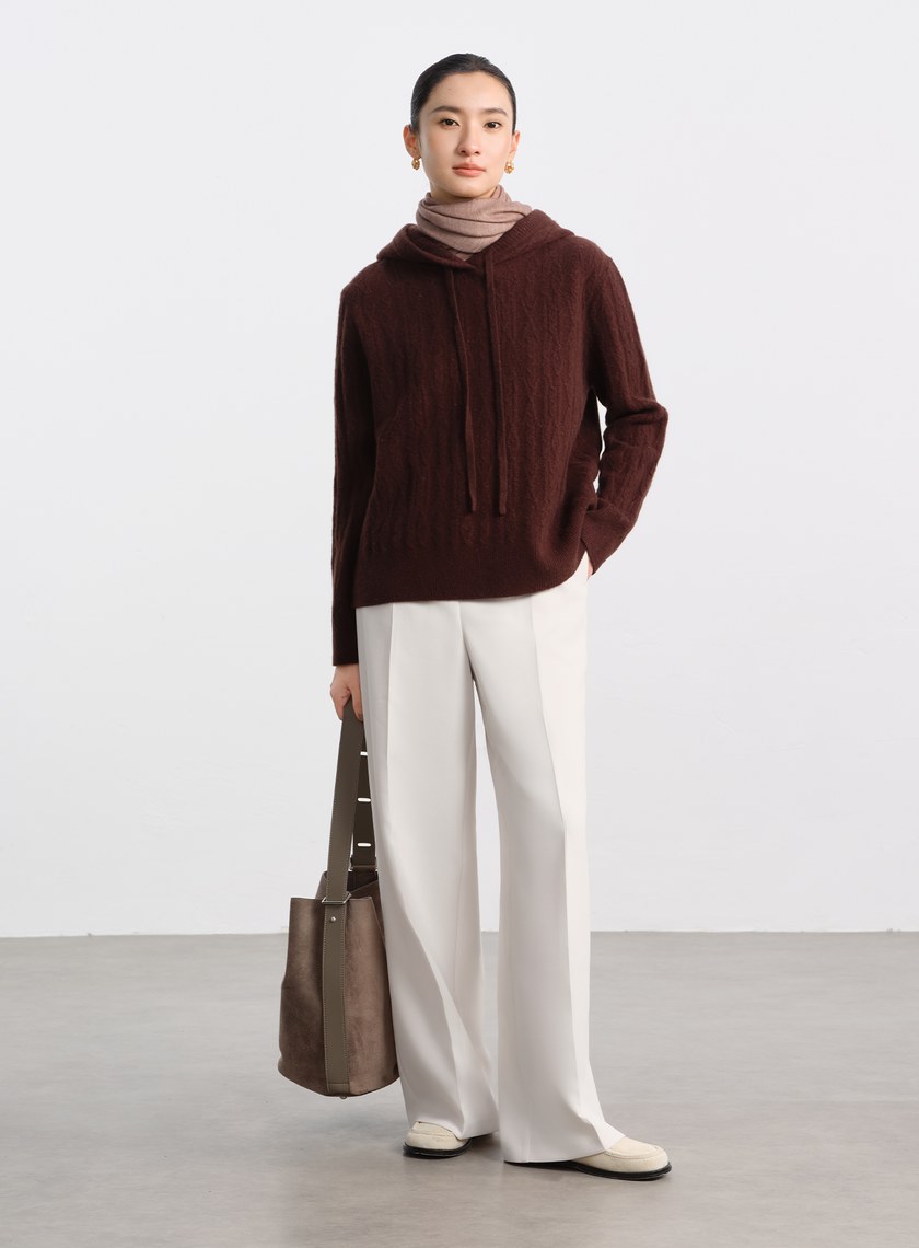 挺廓感高腰西裝寬褲