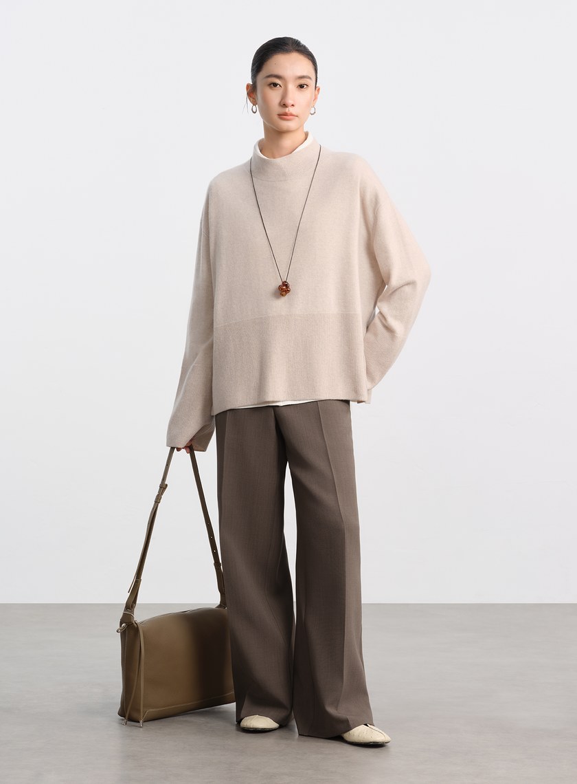 挺廓感高腰西裝寬褲