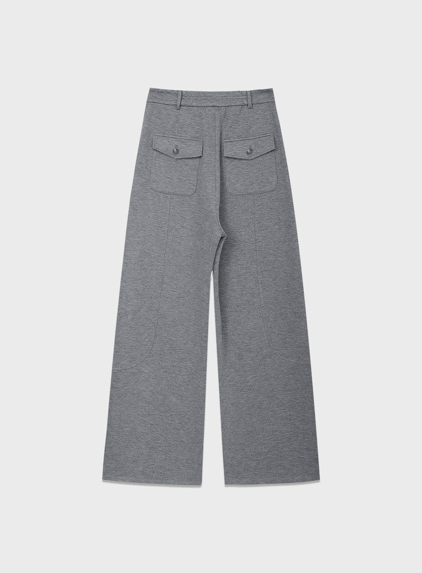 挺廓感休閒彎刀褲