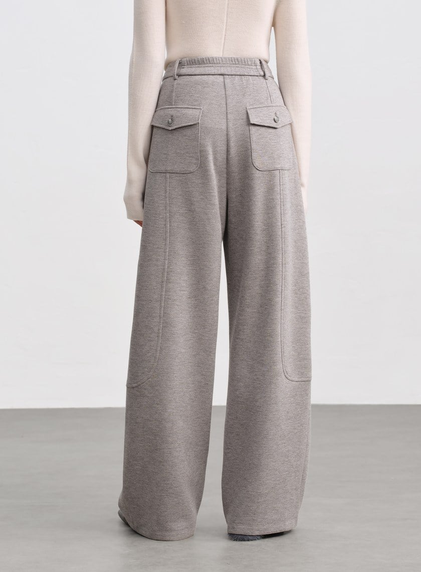 挺廓感休閒彎刀褲