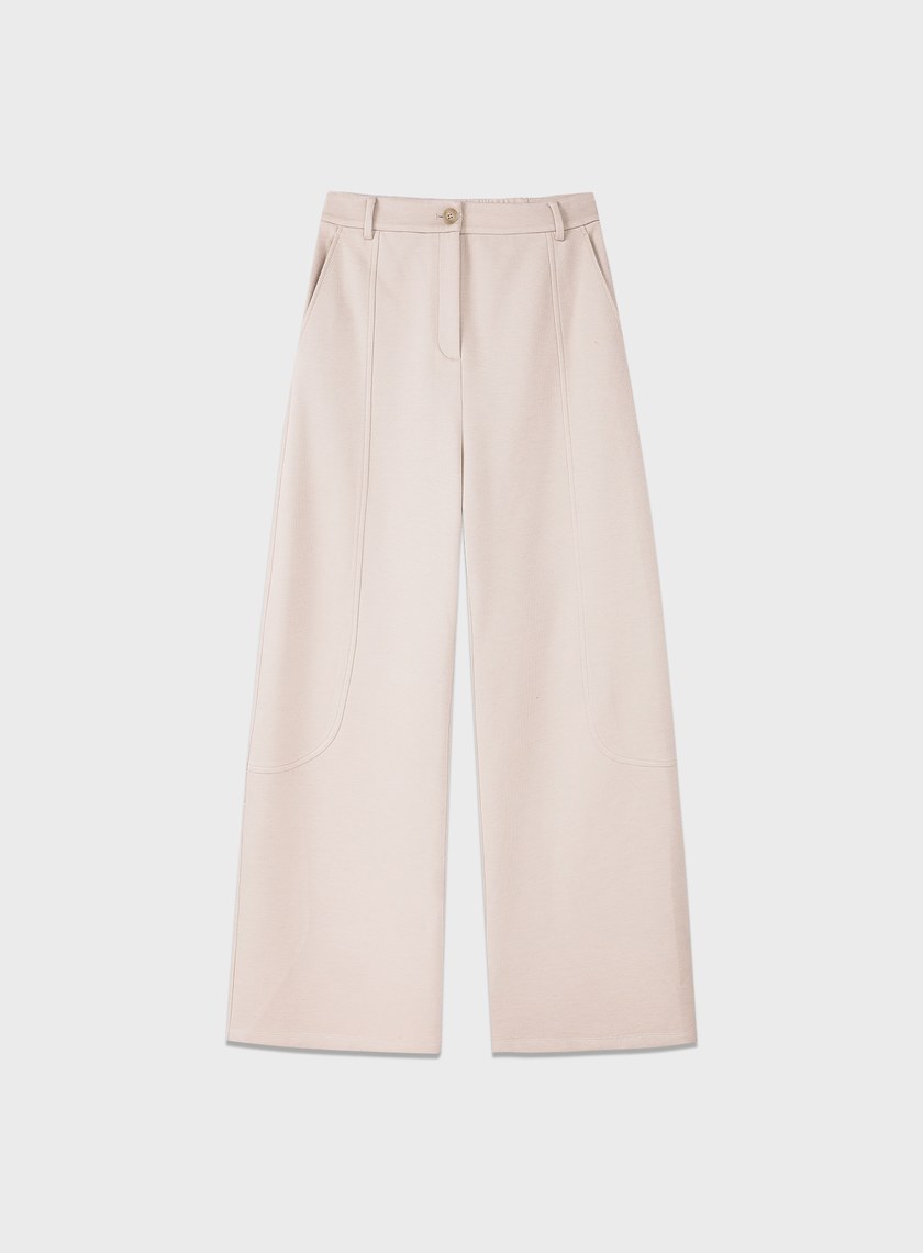 挺廓感休閒彎刀褲