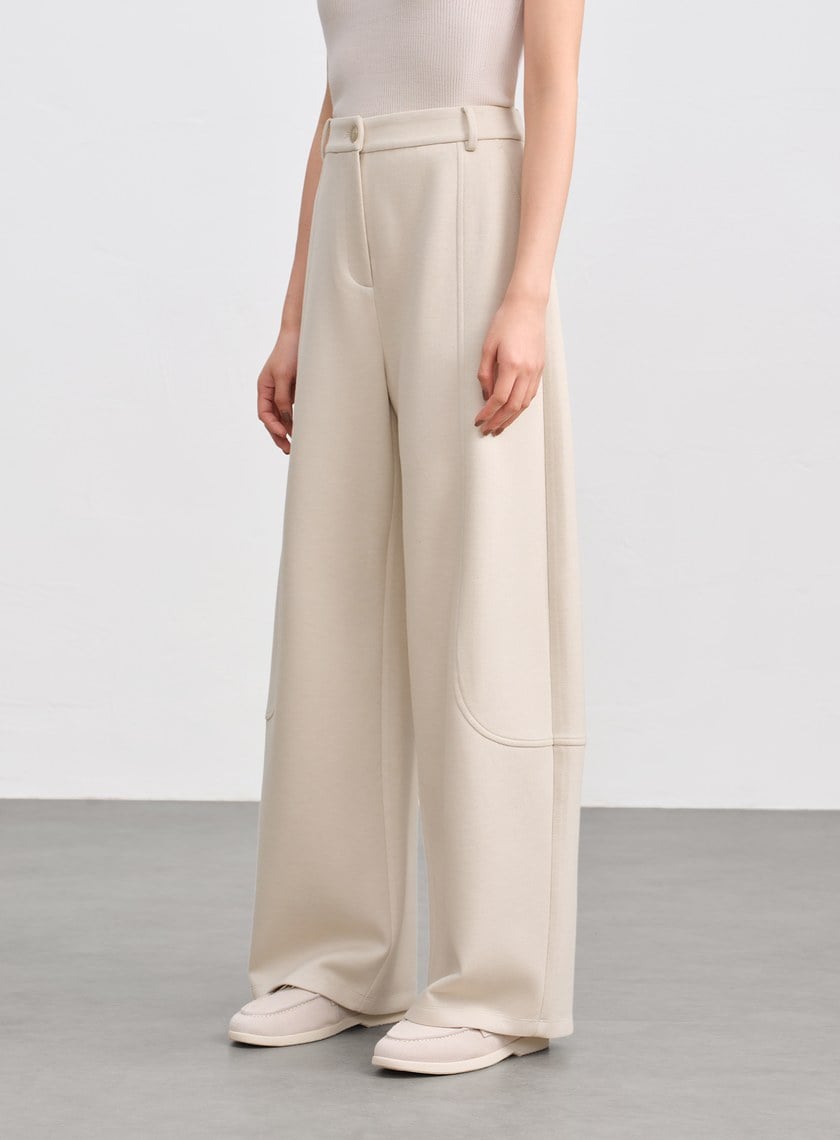 挺廓感休閒彎刀褲