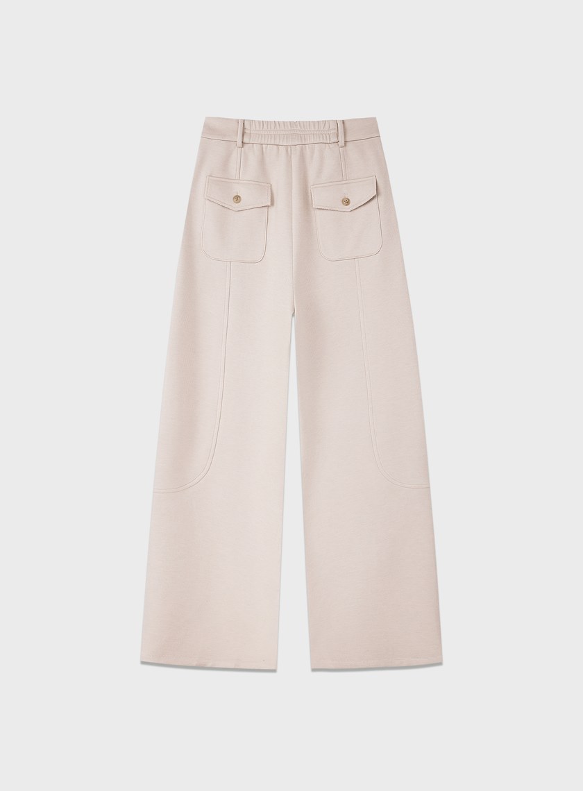 挺廓感休閒彎刀褲