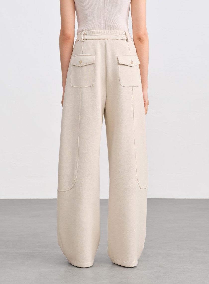 挺廓感休閒彎刀褲