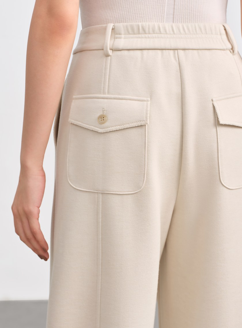 挺廓感休閒彎刀褲