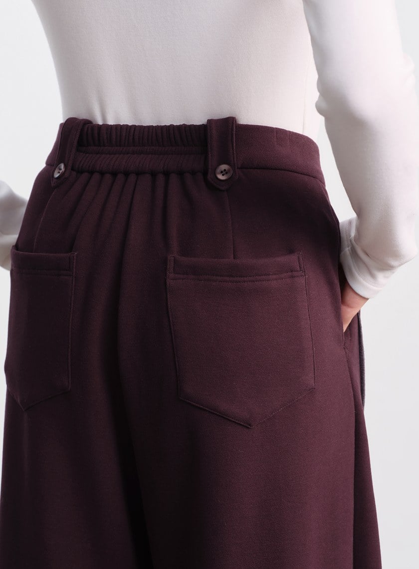 極簡立體弧形休閒褲