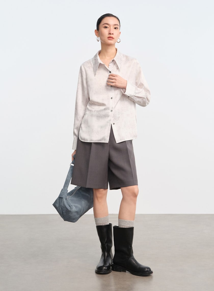 挺廓感西裝五分褲