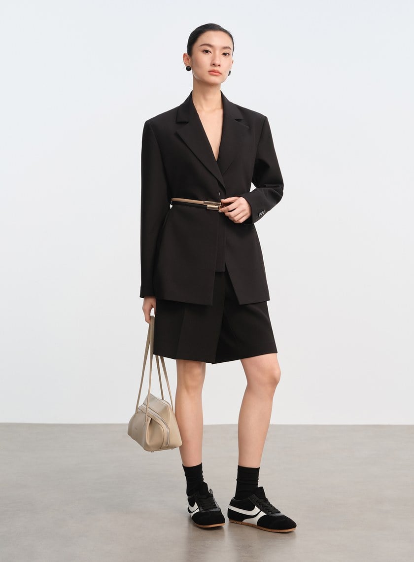 挺廓感西裝五分褲