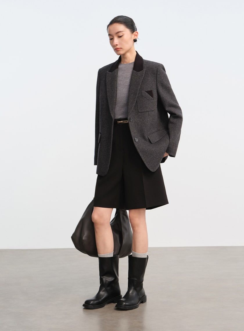 挺廓感西裝五分褲