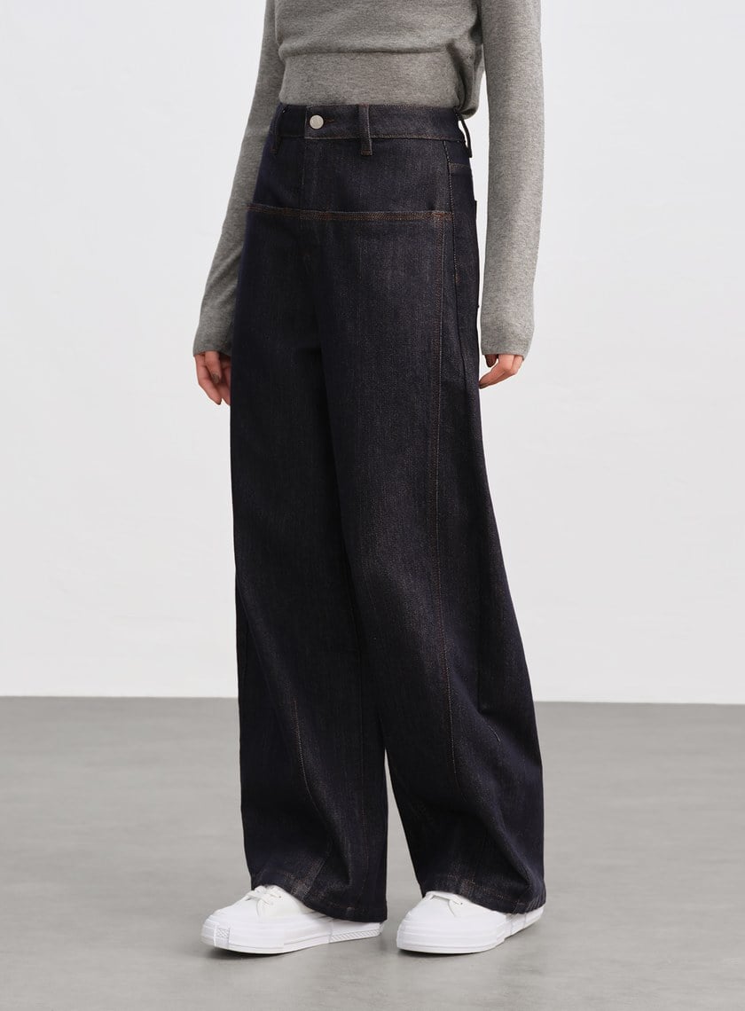 經典修身彎刀牛仔褲