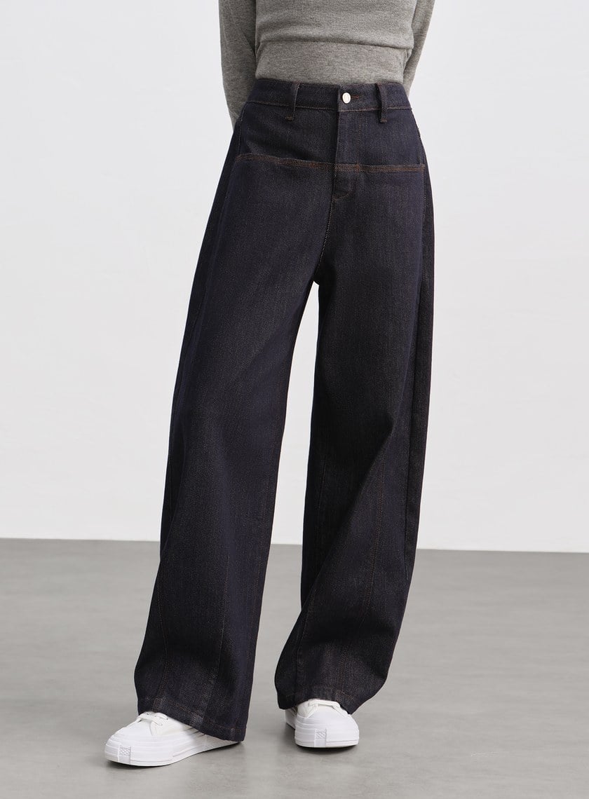 經典修身彎刀牛仔褲