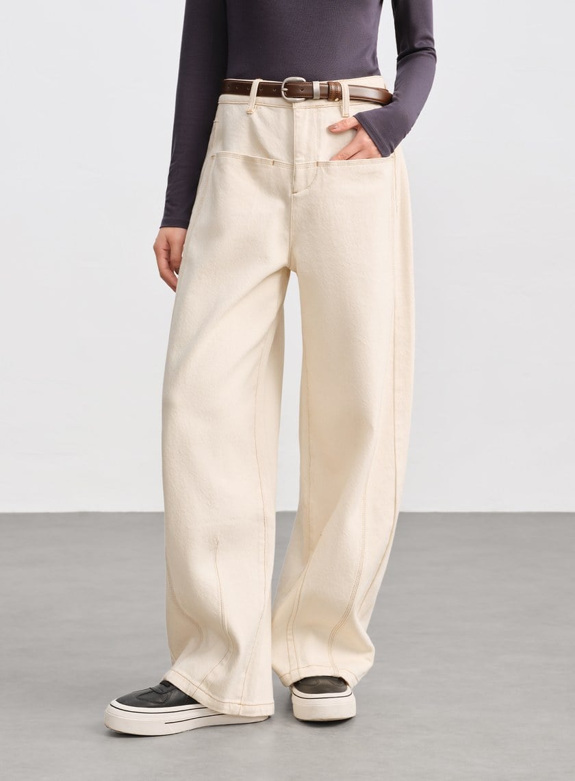 經典修身彎刀牛仔褲