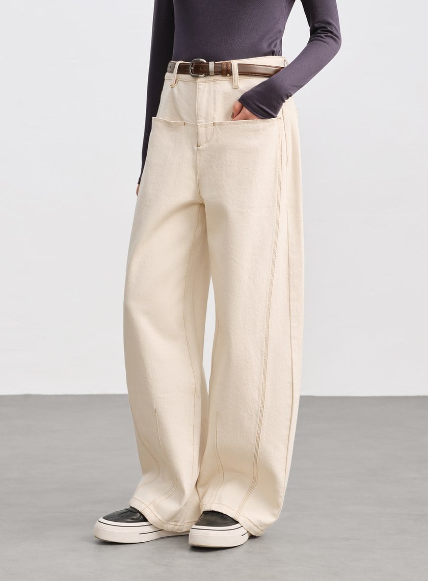 經典修身彎刀牛仔褲