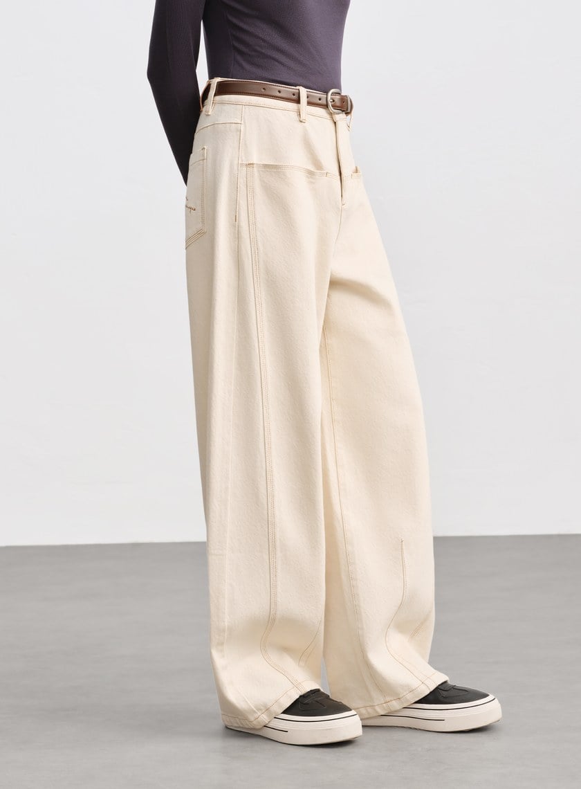 經典修身彎刀牛仔褲