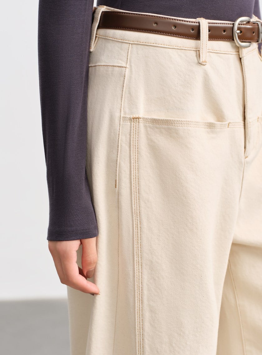 經典修身彎刀牛仔褲